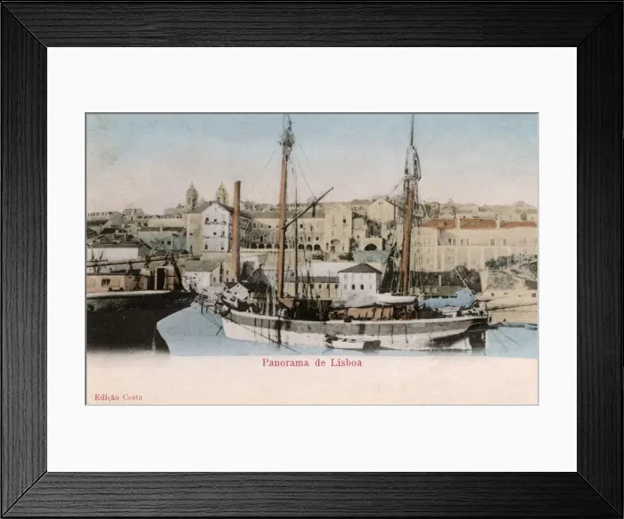 Framed Print : View of Lisbon from the Tagus River, Portugal Framed Print : View of Lisbon from the Tagus River, Portugal
