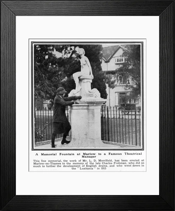 Framed Print : Memorial fountain at Marlow to Charles Frohman Framed Print : Memorial fountain at Marlow to Charles Frohman