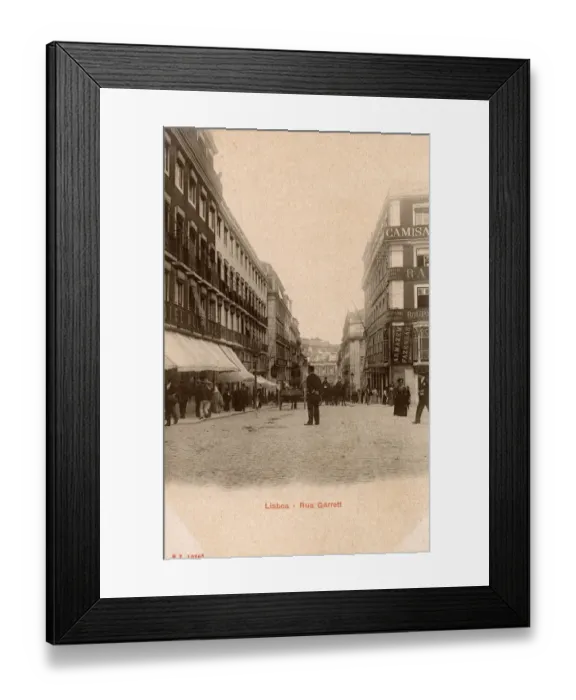 Framed Print : Scene in Rua Garrett, Lisbon, Portugal Framed Print : Scene in Rua Garrett, Lisbon, Portugal