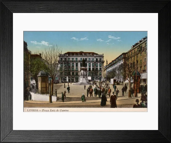 Framed Print : Praca Luis de Camoes, Lisbon, Portugal Framed Print : Praca Luis de Camoes, Lisbon, Portugal