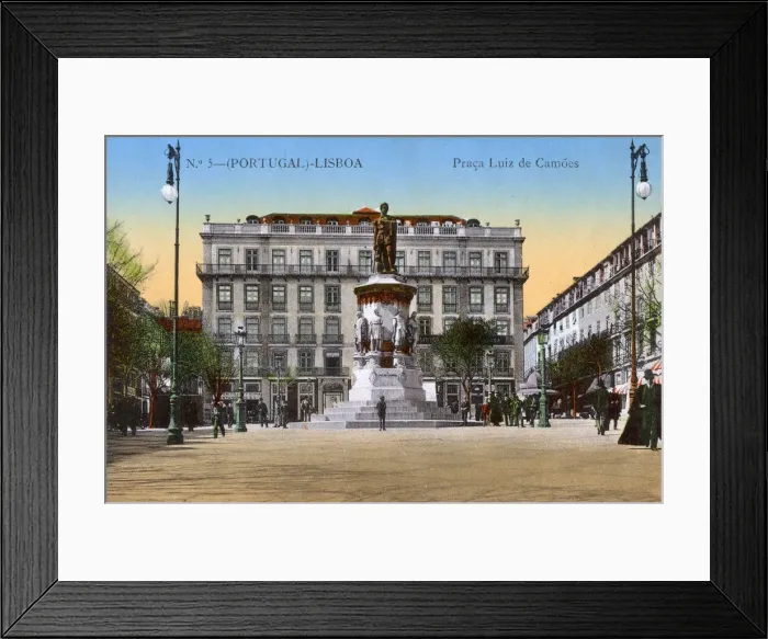 Framed Print : Praca Luis de Camoes, Lisbon, Portugal Framed Print : Praca Luis de Camoes, Lisbon, Portugal