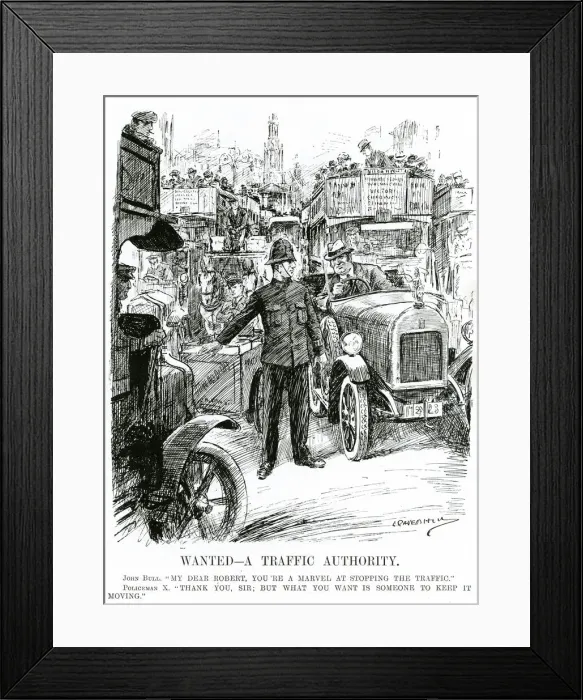 Framed Print : Cartoon, Wanted - A Traffic Authority 1923 Framed Print : Cartoon, Wanted - A Traffic Authority 1923