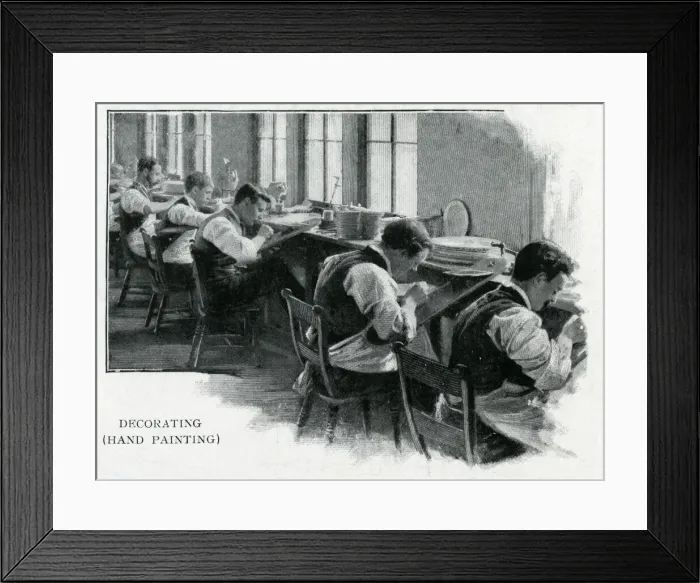 Framed Print : Ceramics - decorating 1902 Framed Print : Ceramics - decorating 1902