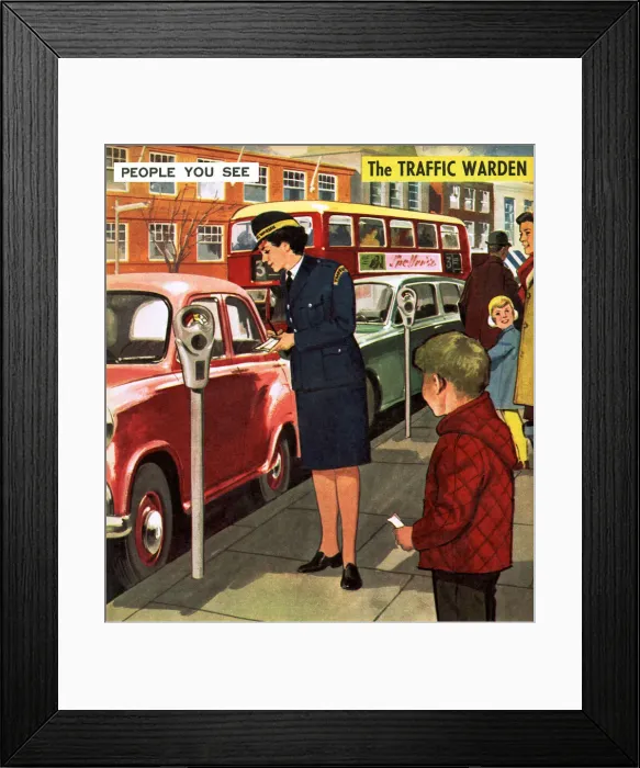 Framed Print : Traffic Warden Framed Print : Traffic Warden