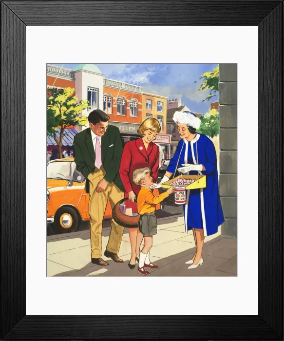 Framed Print : People You See: The Flag Seller Framed Print : People You See: The Flag Seller