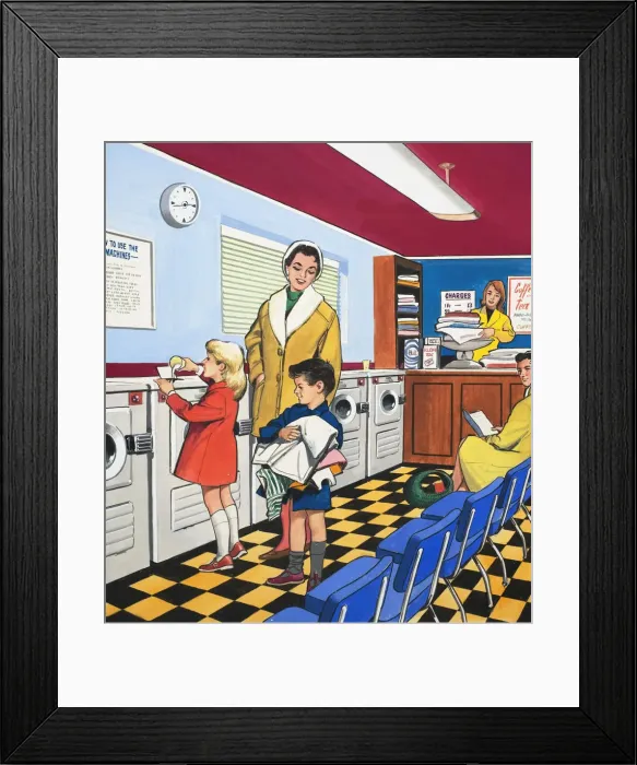 Framed Print : At the Laundrette Framed Print : At the Laundrette