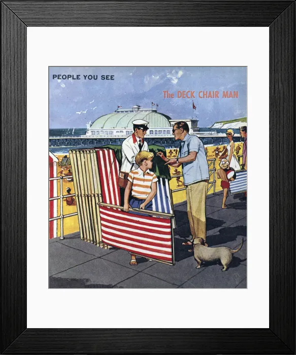 Framed Print : The Deck Chair Man Framed Print : The Deck Chair Man