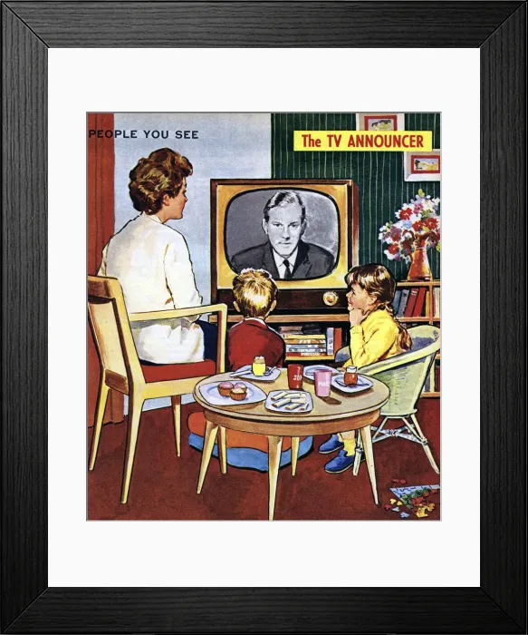 Framed Print : The TV Announcer Framed Print : The TV Announcer
