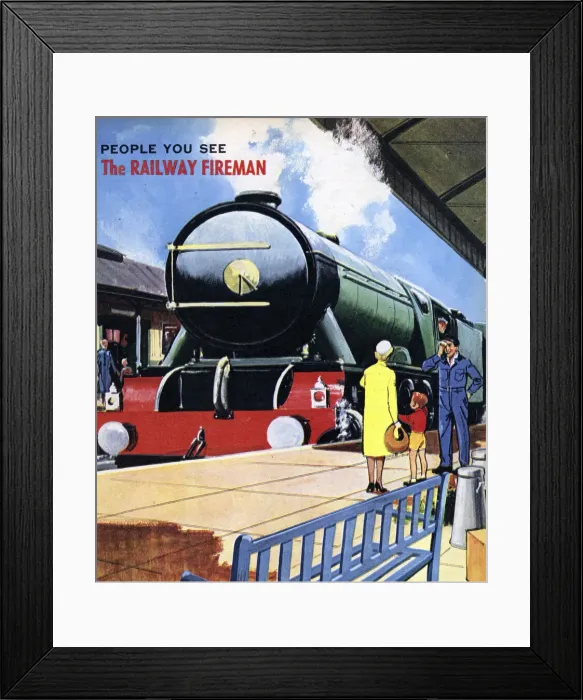 Framed Print : The Railway Fireman Framed Print : The Railway Fireman