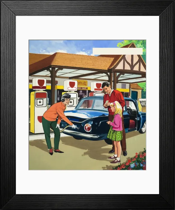 Framed Print : Petrol Attendant Framed Print : Petrol Attendant