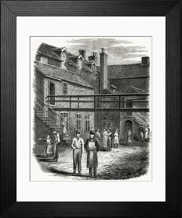 Framed Print : Wedgwoods manufactory in Etruria 1850s Framed Print : Wedgwoods manufactory in Etruria 1850s