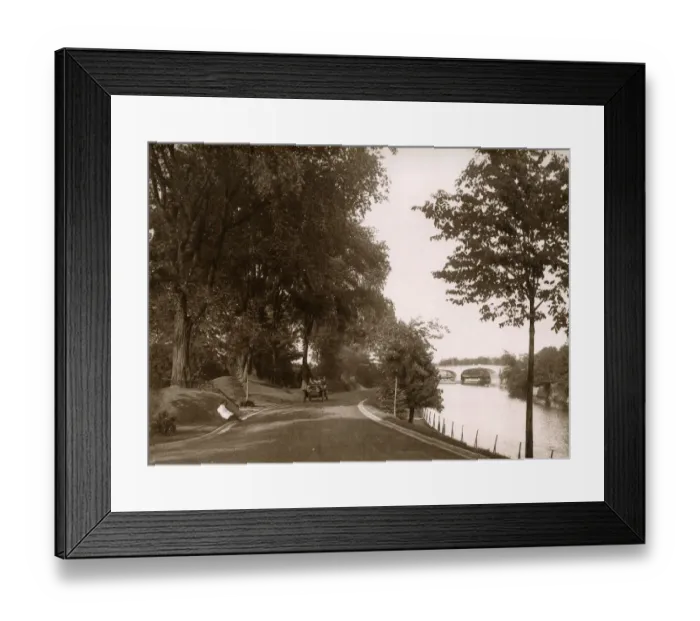 Framed Print : Driveway with canal and bridge, Ottawa, Ontario, Canada Framed Print : Driveway with canal and bridge, Ottawa, Ontario, Canada