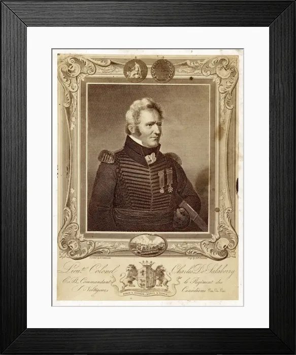 Framed Print : Lieutenant Colonel Charles de Salaberry, British army Framed Print : Lieutenant Colonel Charles de Salaberry, British army