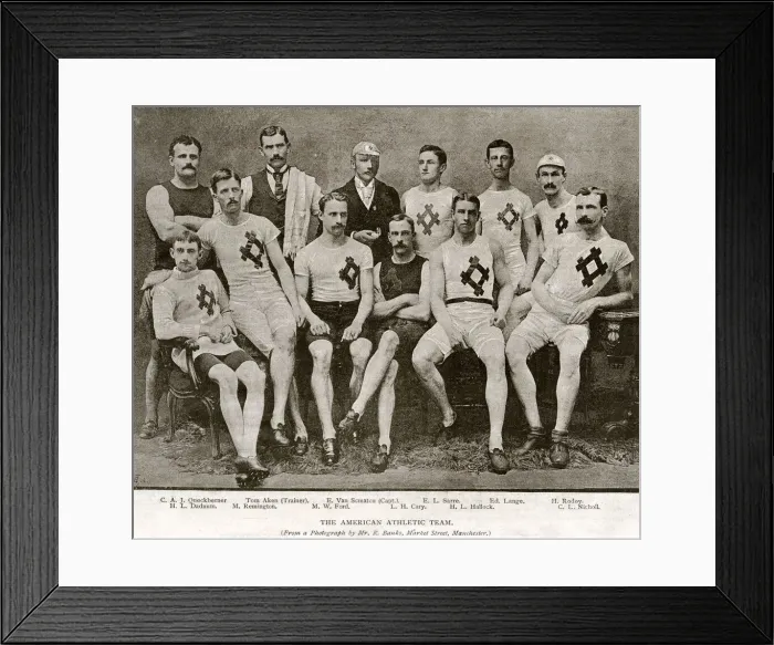 Framed Print : Group photo, the American Athletic Team, 1891 Framed Print : Group photo, the American Athletic Team, 1891