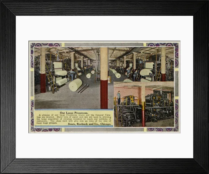 Framed Print : Pressroom, Sears Roebuck & Co, Chicago, Illinois, USA