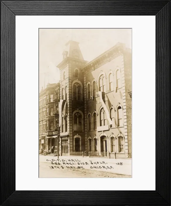 Framed Print : Czech Slovak Protective Society, Chicago, Illinois, USA Framed Print : Czech Slovak Protective Society, Chicago, Illinois, USA