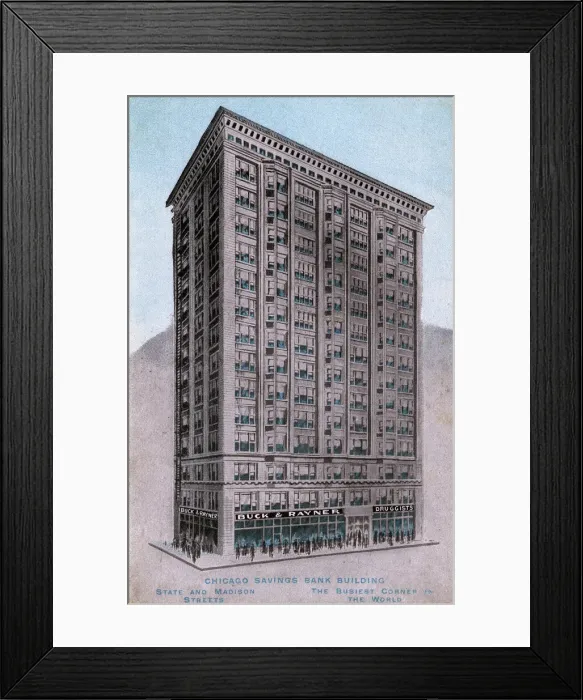 Framed Print : Chicago Savings Bank building, Chicago, Illinois, USA Framed Print : Chicago Savings Bank building, Chicago, Illinois, USA
