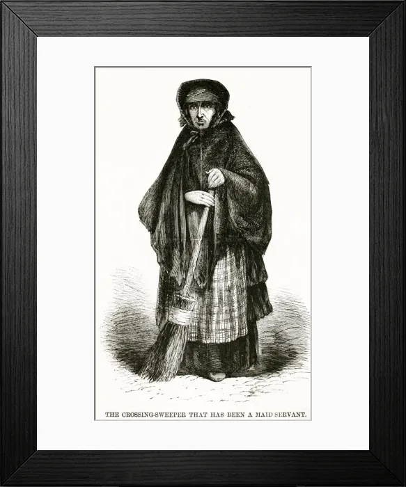 Framed Print : Crossing-sweeper that has been a maid servant Framed Print : Crossing-sweeper that has been a maid servant