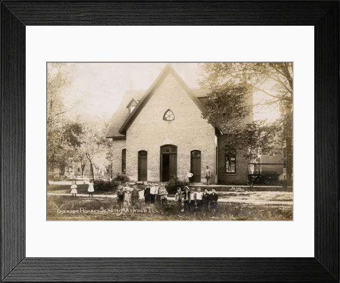 Framed Print : Emerson Primary School, Maywood, Illinois, USA Framed Print : Emerson Primary School, Maywood, Illinois, USA