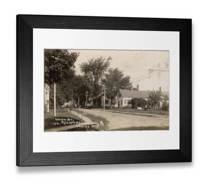 Framed Print : Union Street, Rockport, Knox County, Maine, USA Framed Print : Union Street, Rockport, Knox County, Maine, USA