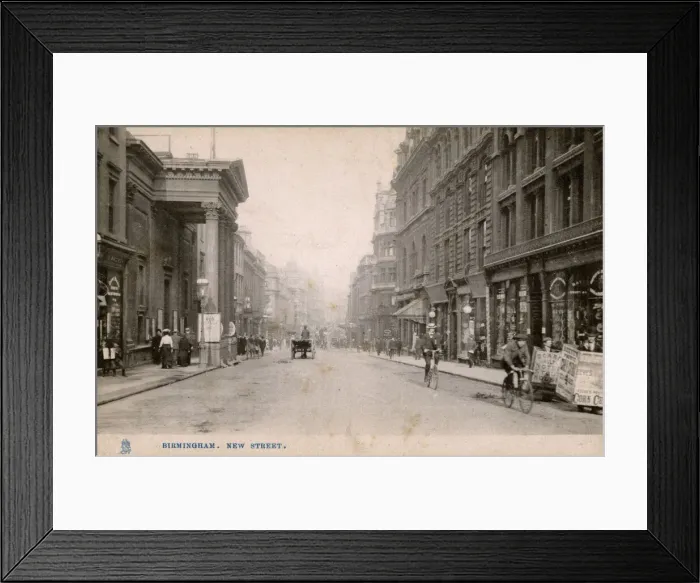 Framed Print : New Street, Birmingham, West Midlands Framed Print : New Street, Birmingham, West Midlands