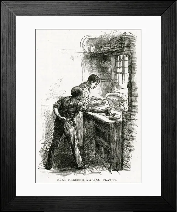 Framed Print : Staffordshire pottery 1884 Framed Print : Staffordshire pottery 1884