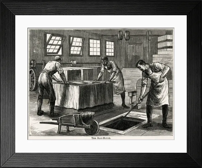 Framed Print : Pottey -slip-house 1880s Framed Print : Pottey -slip-house 1880s