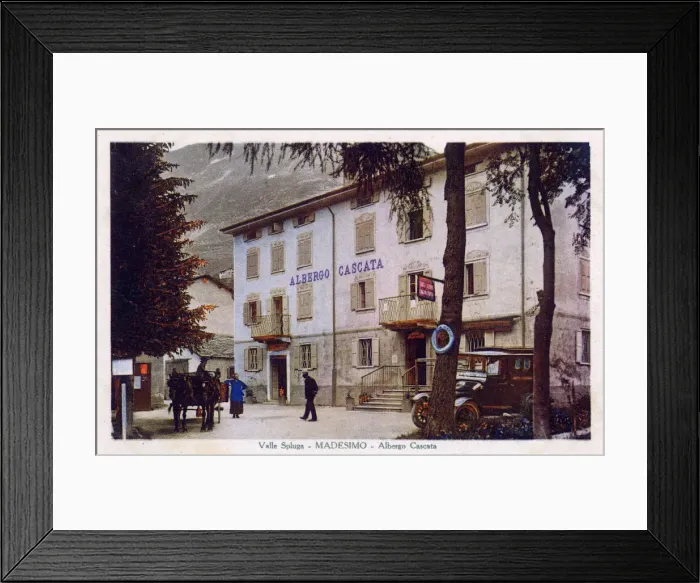 Framed Print : Albergo Cascata, Madesimo, Valle Spluga, northern Italy Framed Print : Albergo Cascata, Madesimo, Valle Spluga, northern Italy