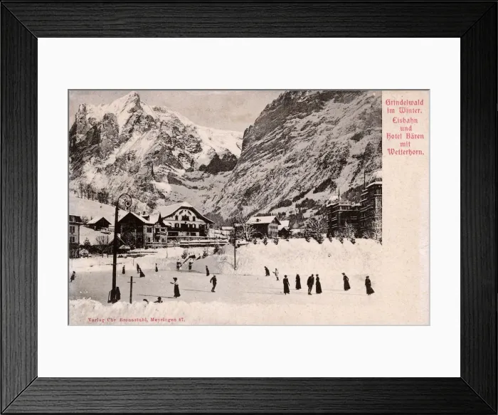 Framed Print : Hotel Baeren and Wetterhorn, Grindelwald, Switzerland Framed Print : Hotel Baeren and Wetterhorn, Grindelwald, Switzerland