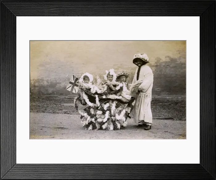 Framed Print : Patriotic fancy dress, c. 1910 Framed Print : Patriotic fancy dress, c. 1910