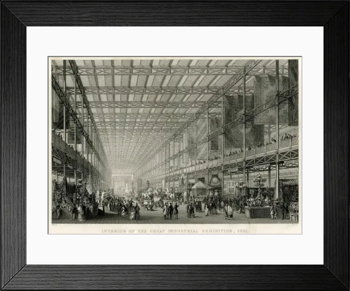 Framed Print : Interior of the Great Industrial Exhibition 1851 Framed Print : Interior of the Great Industrial Exhibition 1851