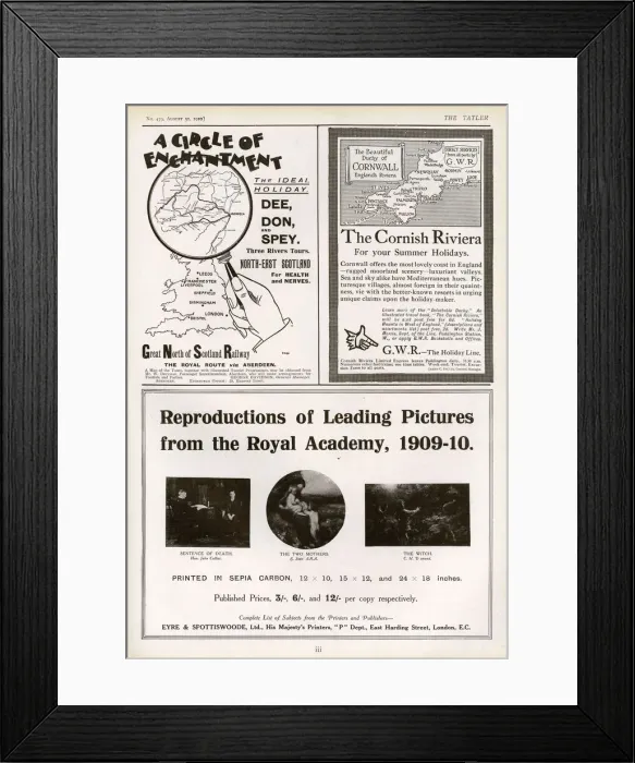 Framed Print : The Cornish Riviera and other ads Framed Print : The Cornish Riviera and other ads