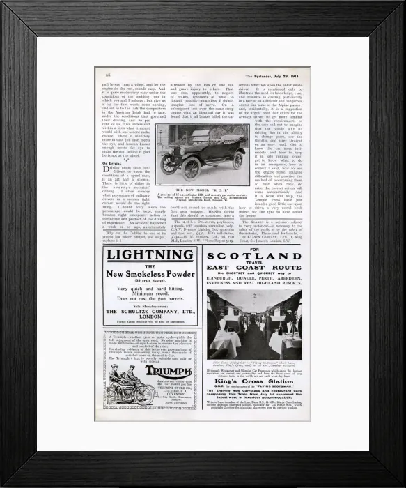 Framed Print : Bystander page, travel East Coast Route, 1914 Framed Print : Bystander page, travel East Coast Route, 1914