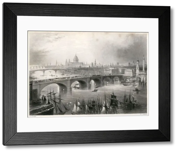 Framed Print : London, Southwark & Blackfriars bridges 1854 Framed Print : London, Southwark & Blackfriars bridges 1854