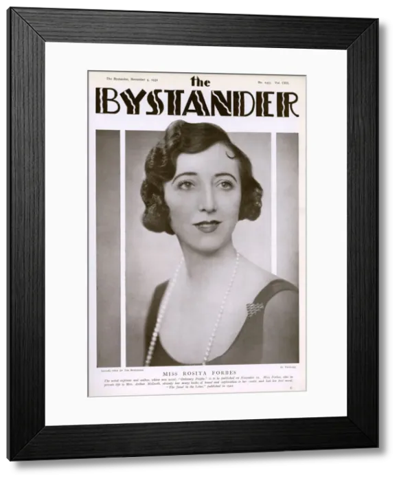 Framed Print : Bystander cover featuring Rosita Forbes Framed Print : Bystander cover featuring Rosita Forbes