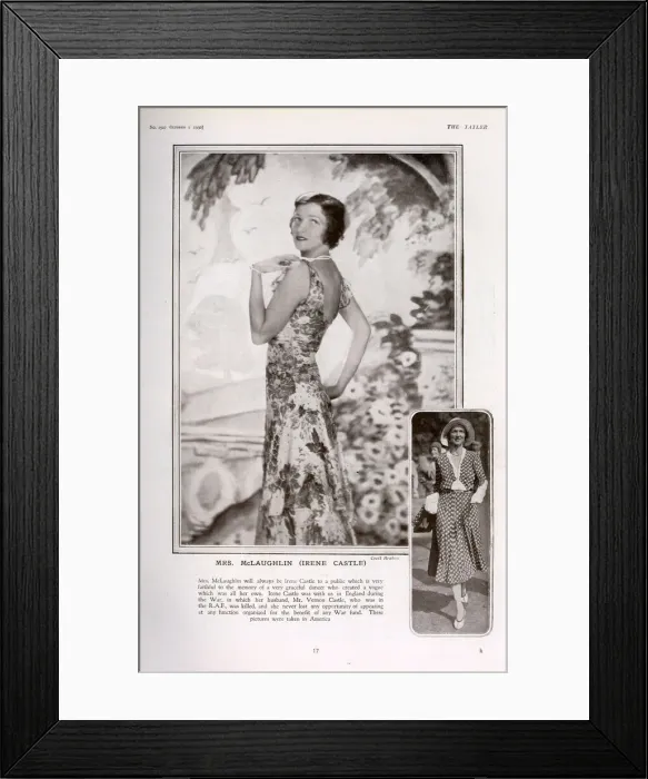 Framed Print : Mrs McLaughlin (Irene Castle) Framed Print : Mrs McLaughlin (Irene Castle)