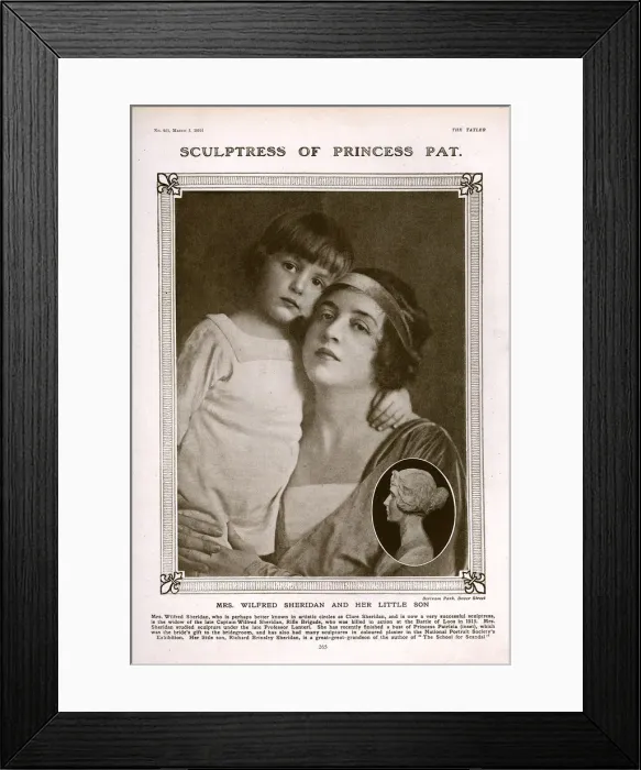 Framed Print : Clare Sheridan and son Framed Print : Clare Sheridan and son