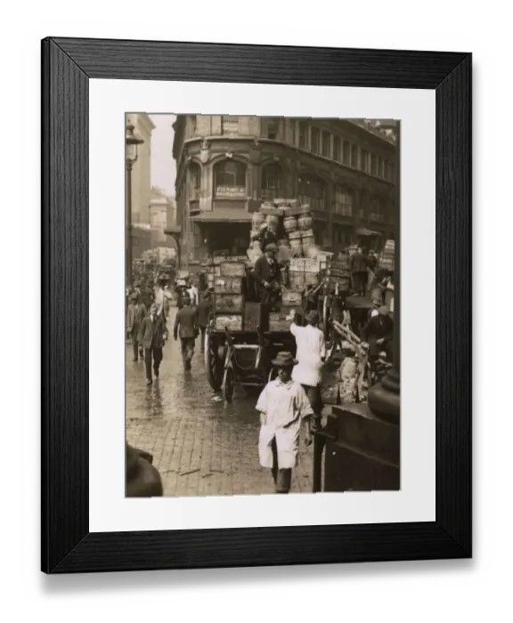 Framed Print : Scene near Billingsgate Fish Market, City of London Framed Print : Scene near Billingsgate Fish Market, City of London