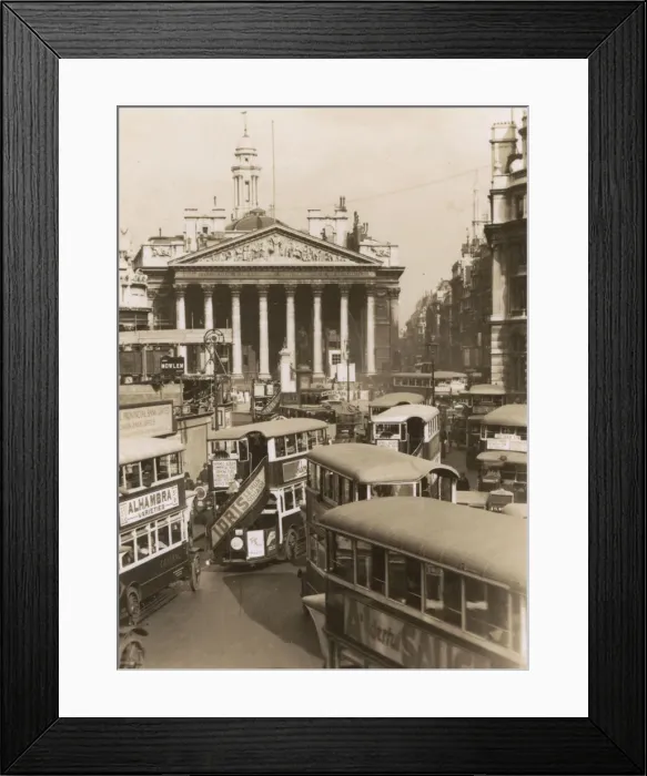 Framed Print : Traffic jam, Bank of England, City of London Framed Print : Traffic jam, Bank of England, City of London