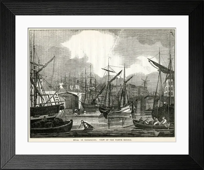 Framed Print : Hull Bridge in Yorkshire Framed Print : Hull Bridge in Yorkshire