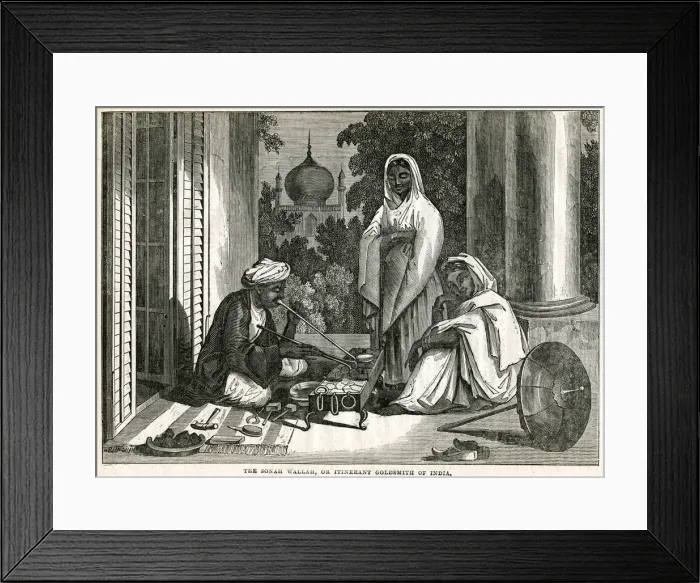 Framed Print : Sonah wallah or itinerant goldsmith of India Framed Print : Sonah wallah or itinerant goldsmith of India