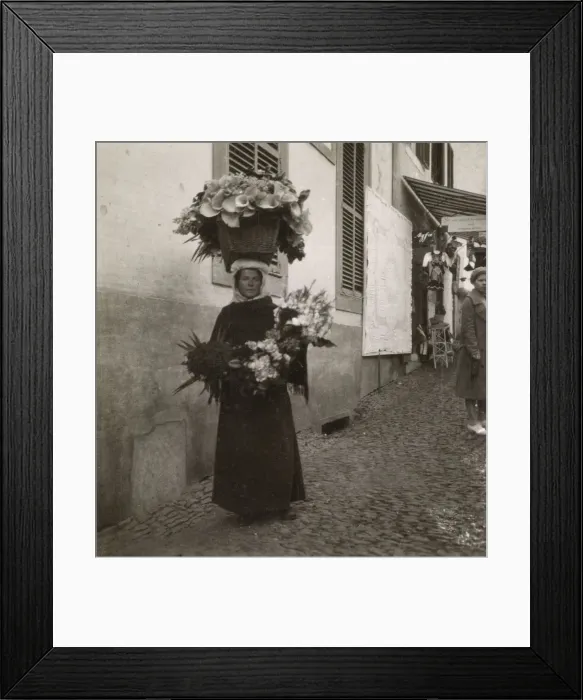 Framed Print : Flower seller in Funchal, Madeira Framed Print : Flower seller in Funchal, Madeira