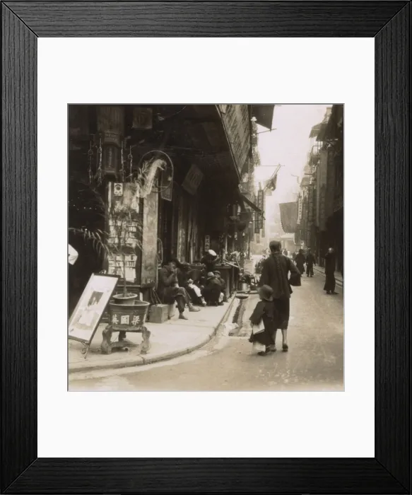 Framed Print : Street in the Chinese Quarter, Hong Kong, China Framed Print : Street in the Chinese Quarter, Hong Kong, China