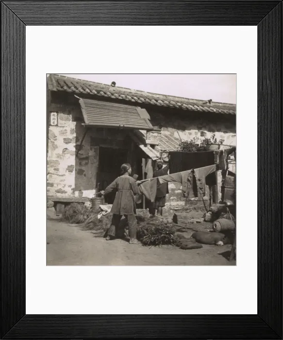 Framed Print : Native laundry, Hong Kong, China Framed Print : Native laundry, Hong Kong, China