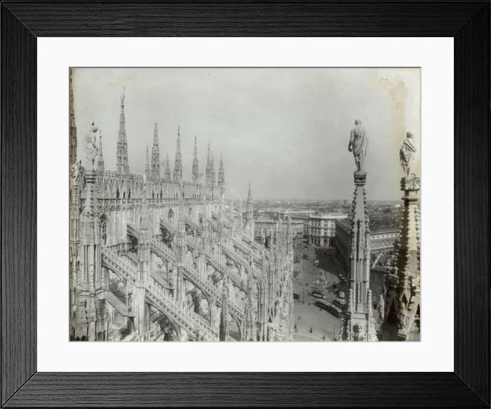 Framed Print : View from the roof, Milan Cathedral, Milan, Italy Framed Print : View from the roof, Milan Cathedral, Milan, Italy