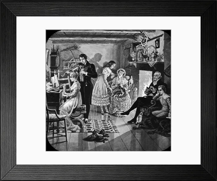 Framed Print : Home Sweet Home -- happy domestic scene Framed Print : Home Sweet Home -- happy domestic scene