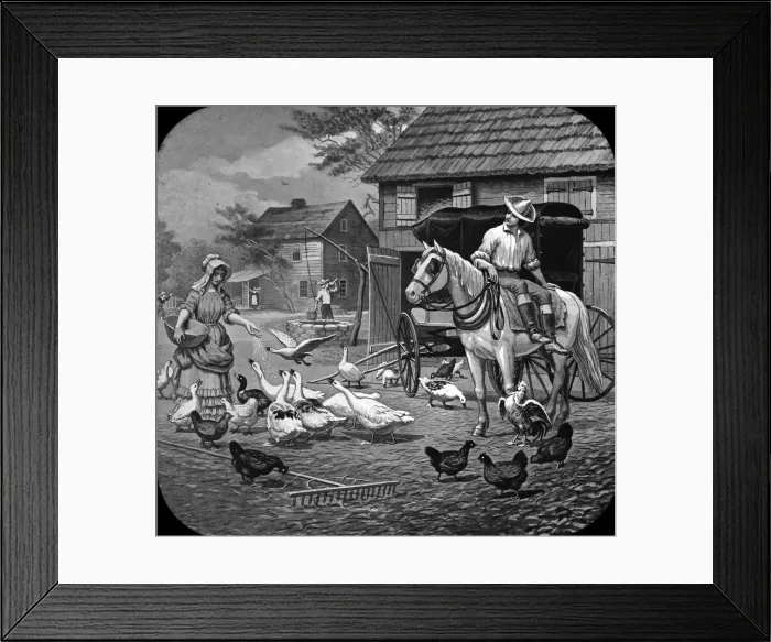 Framed Print : Home Sweet Home -- farmyard scene Framed Print : Home Sweet Home -- farmyard scene