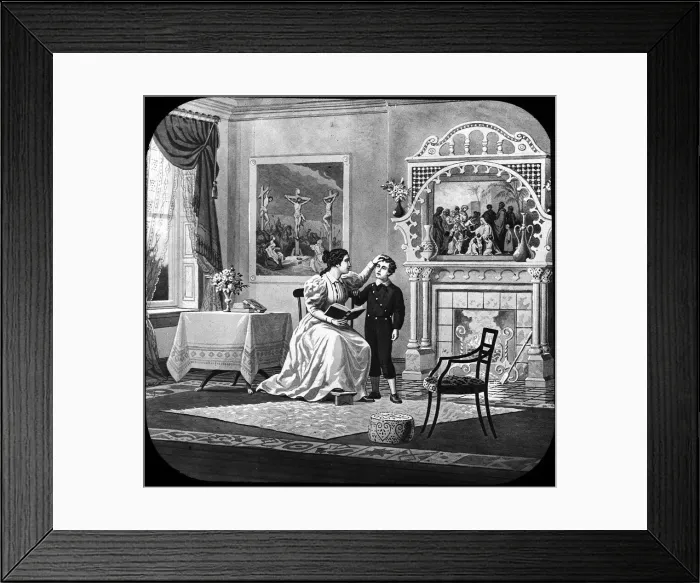 Framed Print : My Mothers Bible -- mother and son Framed Print : My Mothers Bible -- mother and son