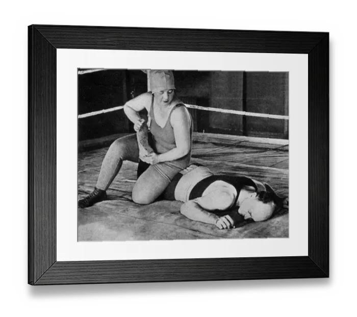 Framed Print : Teddy Myers, woman wrestler Framed Print : Teddy Myers, woman wrestler