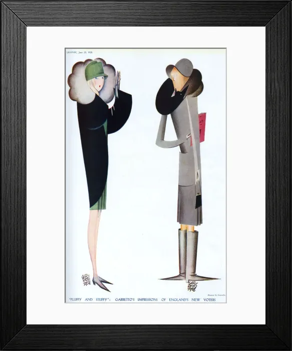 Framed Print : Impressions of Englands new voters by Garretto, 1928 Framed Print : Impressions of Englands new voters by Garretto, 1928